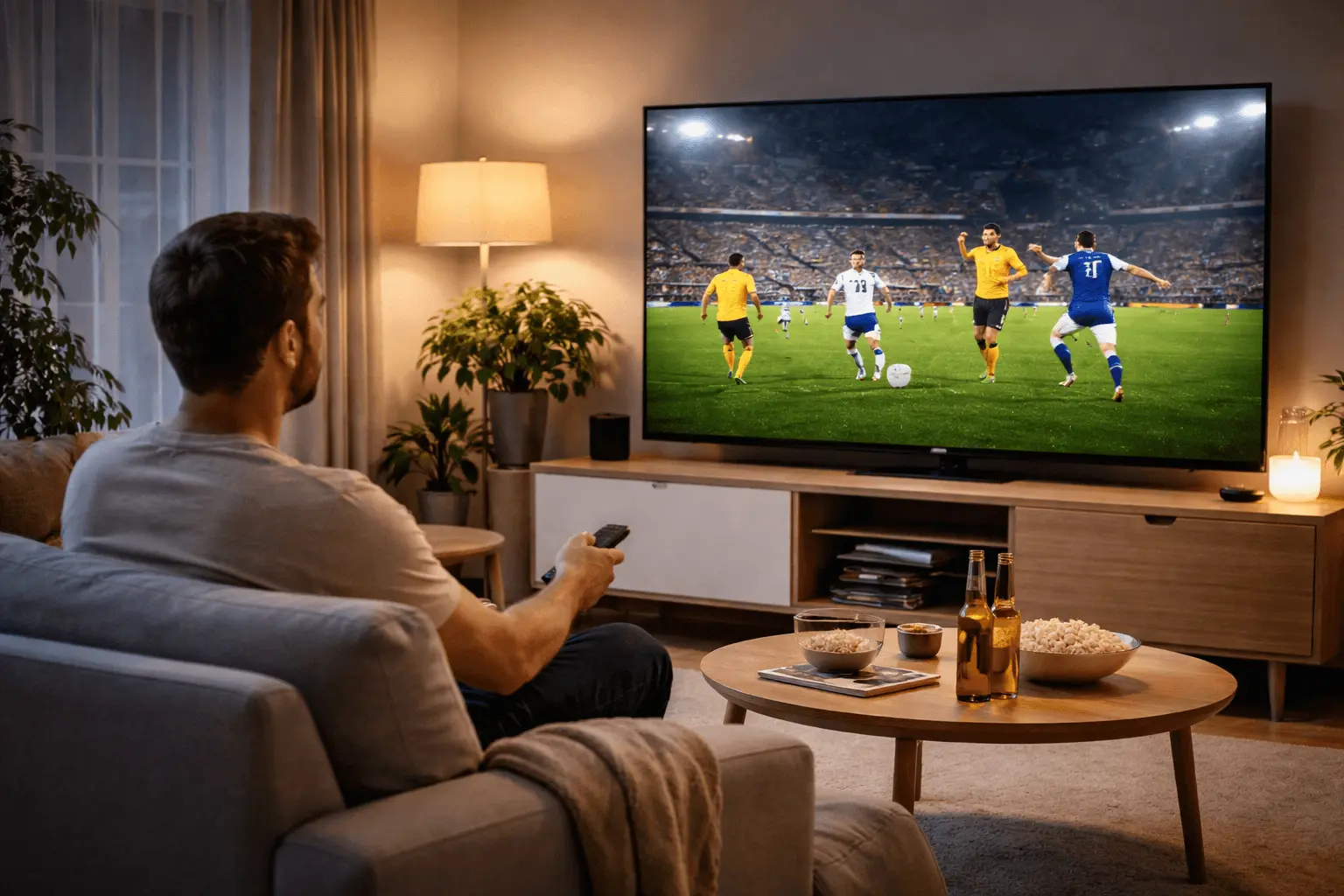 IPTV Nordic streaming på Smart TV i nordiskt vardagsrum