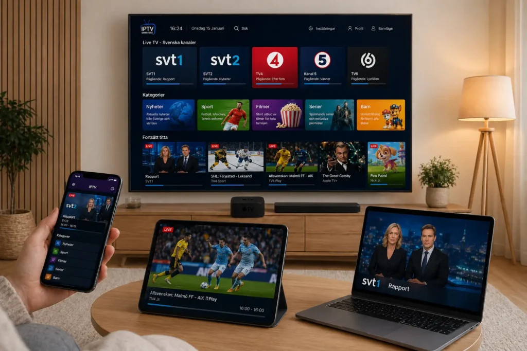 SVT och TV4 via IPTV
